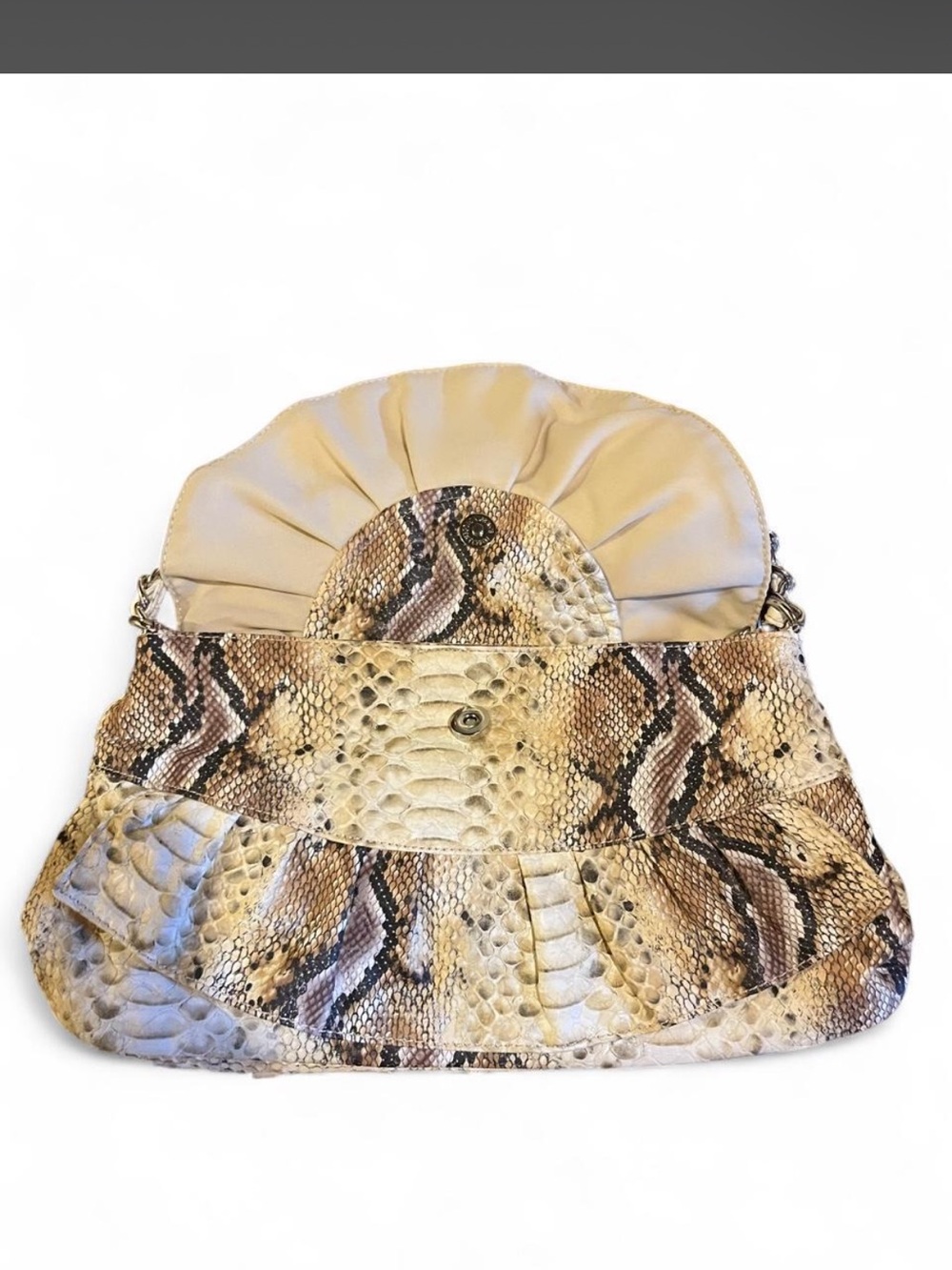 Snakeskin print Shoulder Bag - Picture 2 of 4